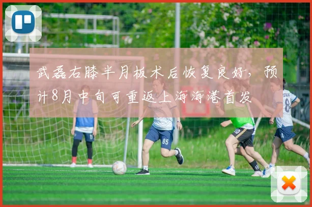 武磊右膝半月板术后恢复良好，预计8月中旬可重返上海海港首发